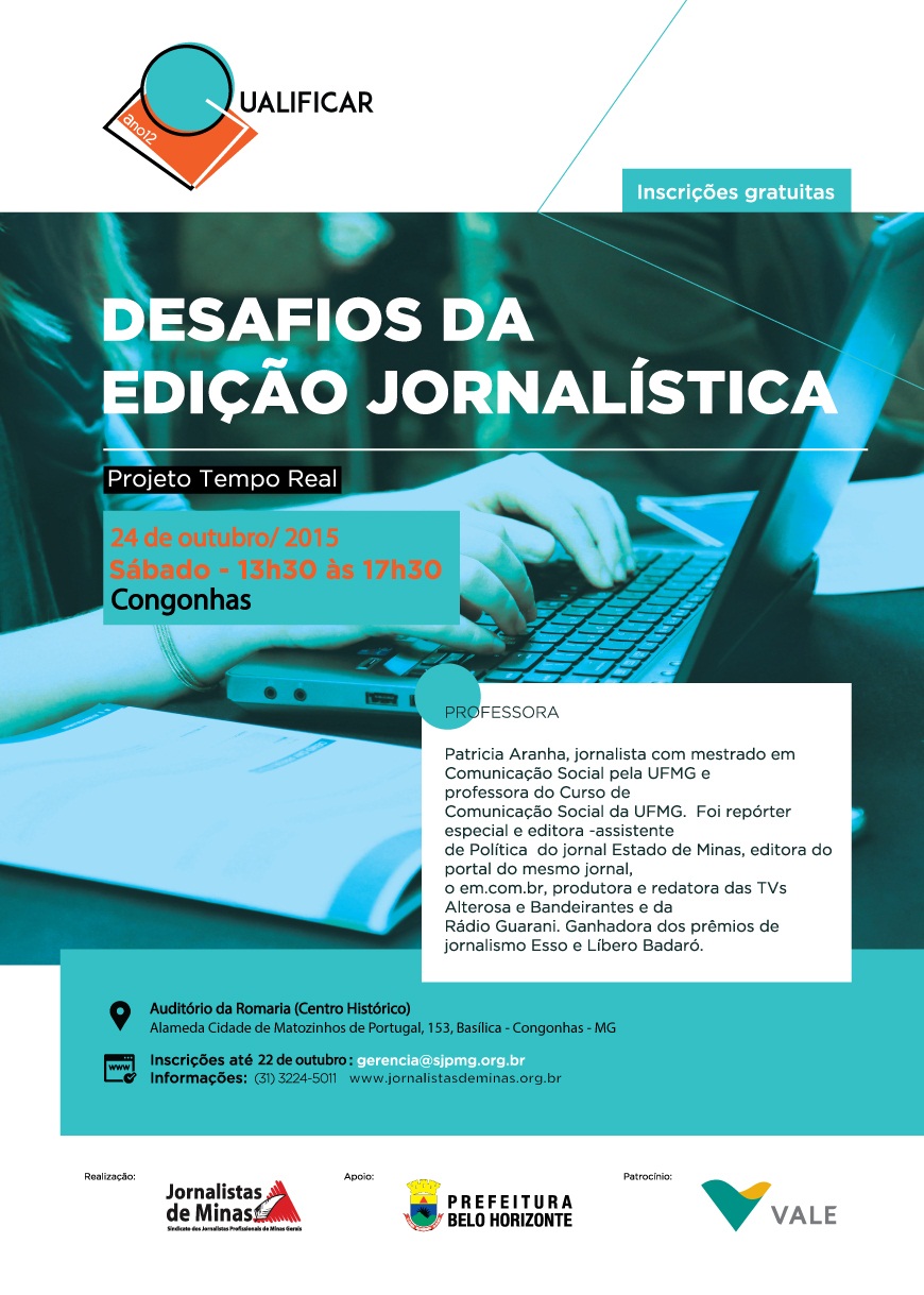 Sindicato abre inscrições para o curso ‘Desafios da edição jornalística’ em Congonhas