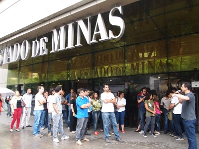 Trabalhadores do Estado de Minas param durante uma hora