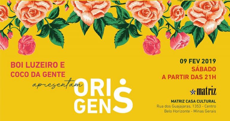 Origens apresenta Boi Luzeiro e Coco da Gente neste sábado 9/2