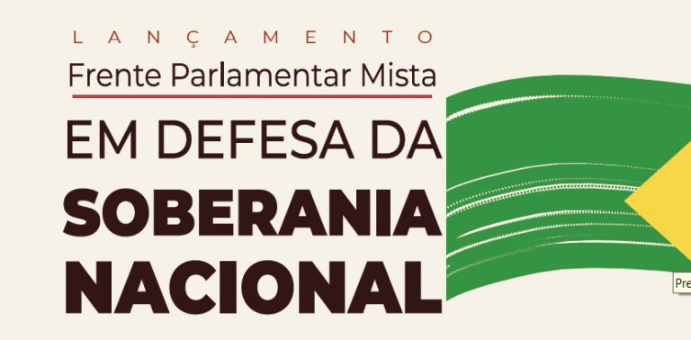 Frente em Defesa da Soberania Nacional será lançada em BH nesta quinta 12/12