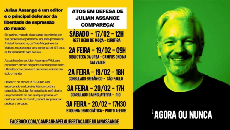 Entidades promovem manifestações pela liberdade de Julian Assange