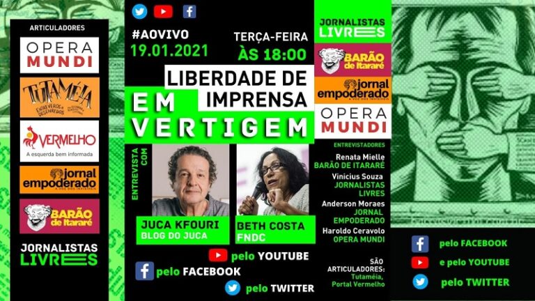 FNDC debate censura judicial à imprensa nesta terça 19/1